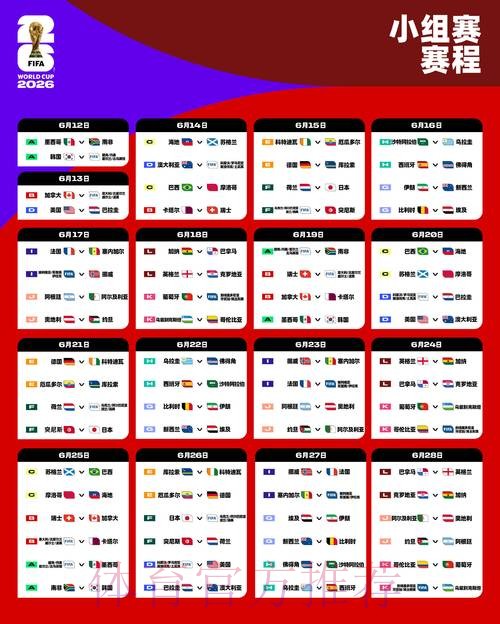 世界杯赛程详细